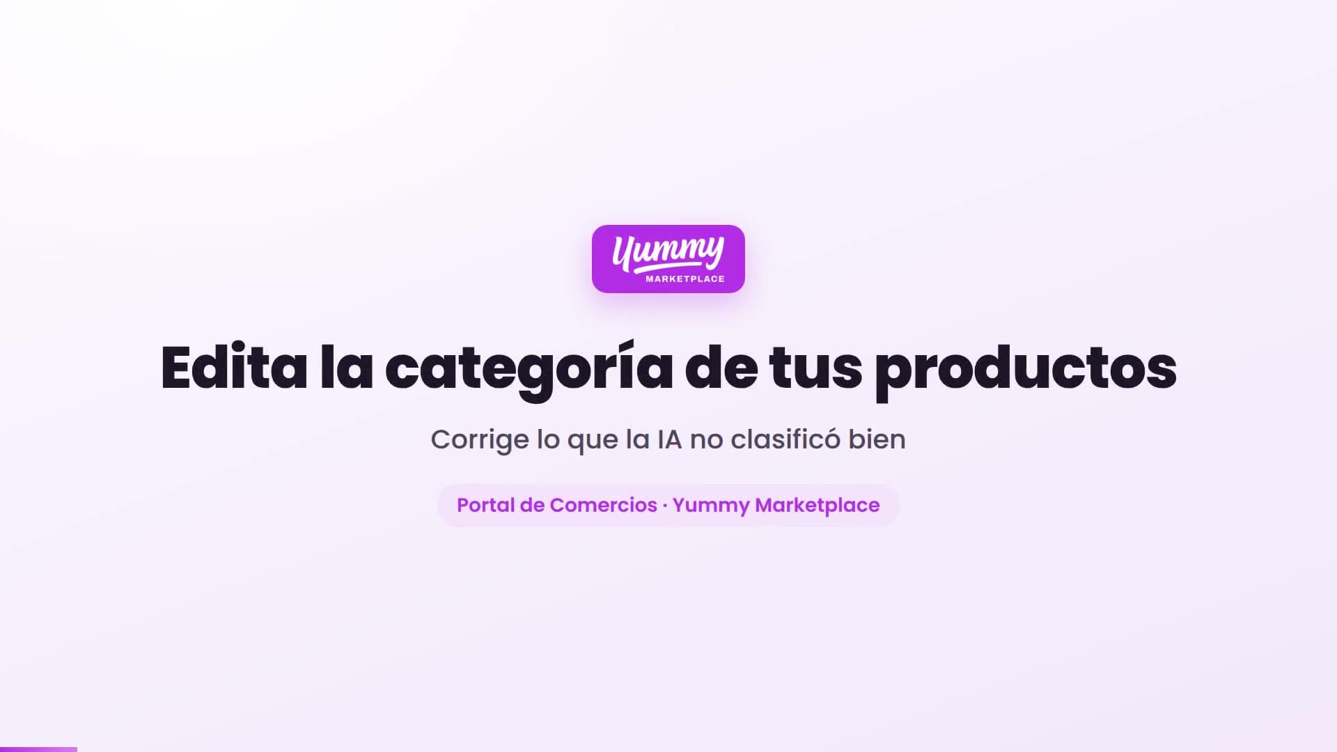 Ahora puedes corregir la categoría de cada producto