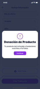 Donación de Producto